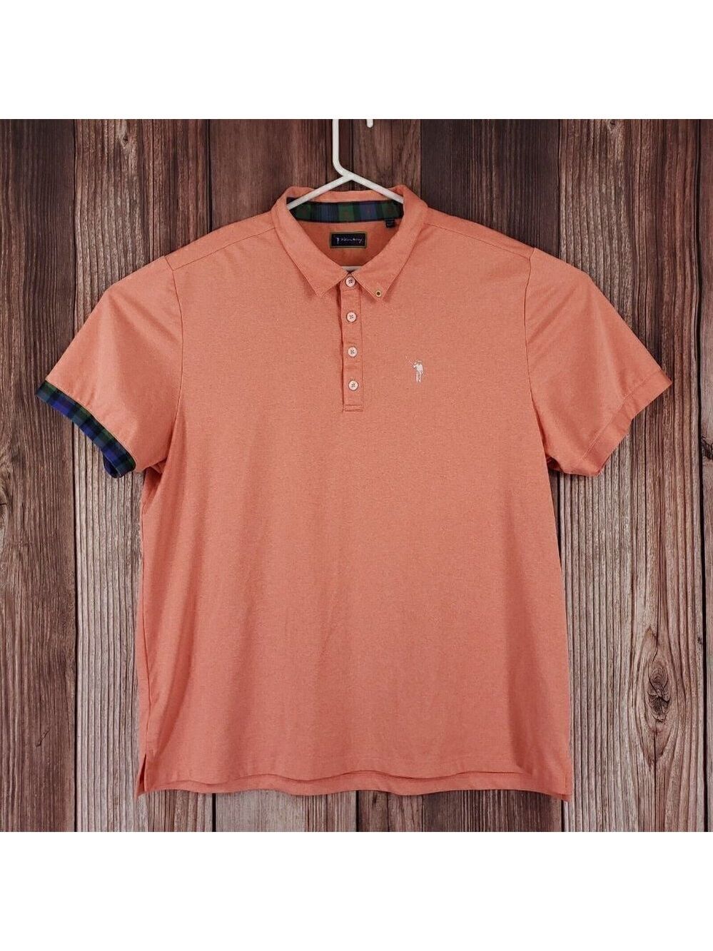 William Murray Mens Size XXL Orange Short Sleeve Golf Polo Shirt Stretch